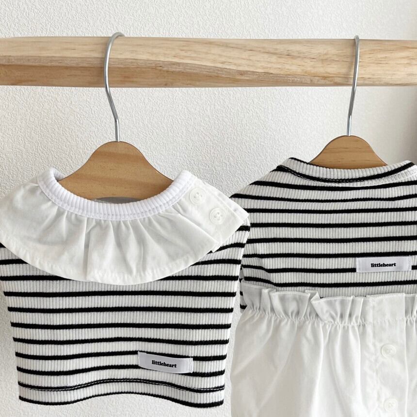 《予約》LH0006 april button stripe tops