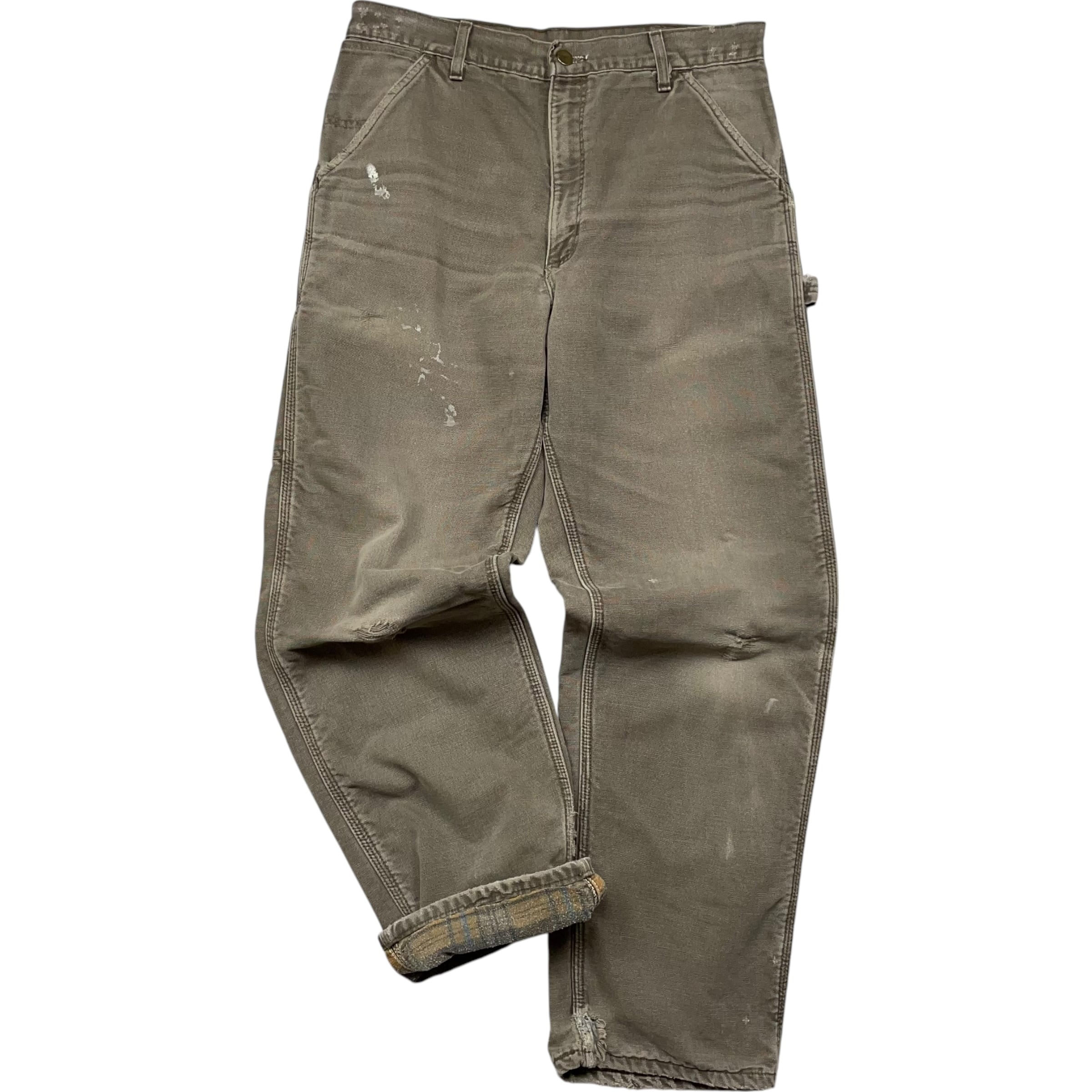 《実寸W33 L31》Carhartt カーハート ワークパンツ ペインターパンツ 裏ネル チョコレート no.5293