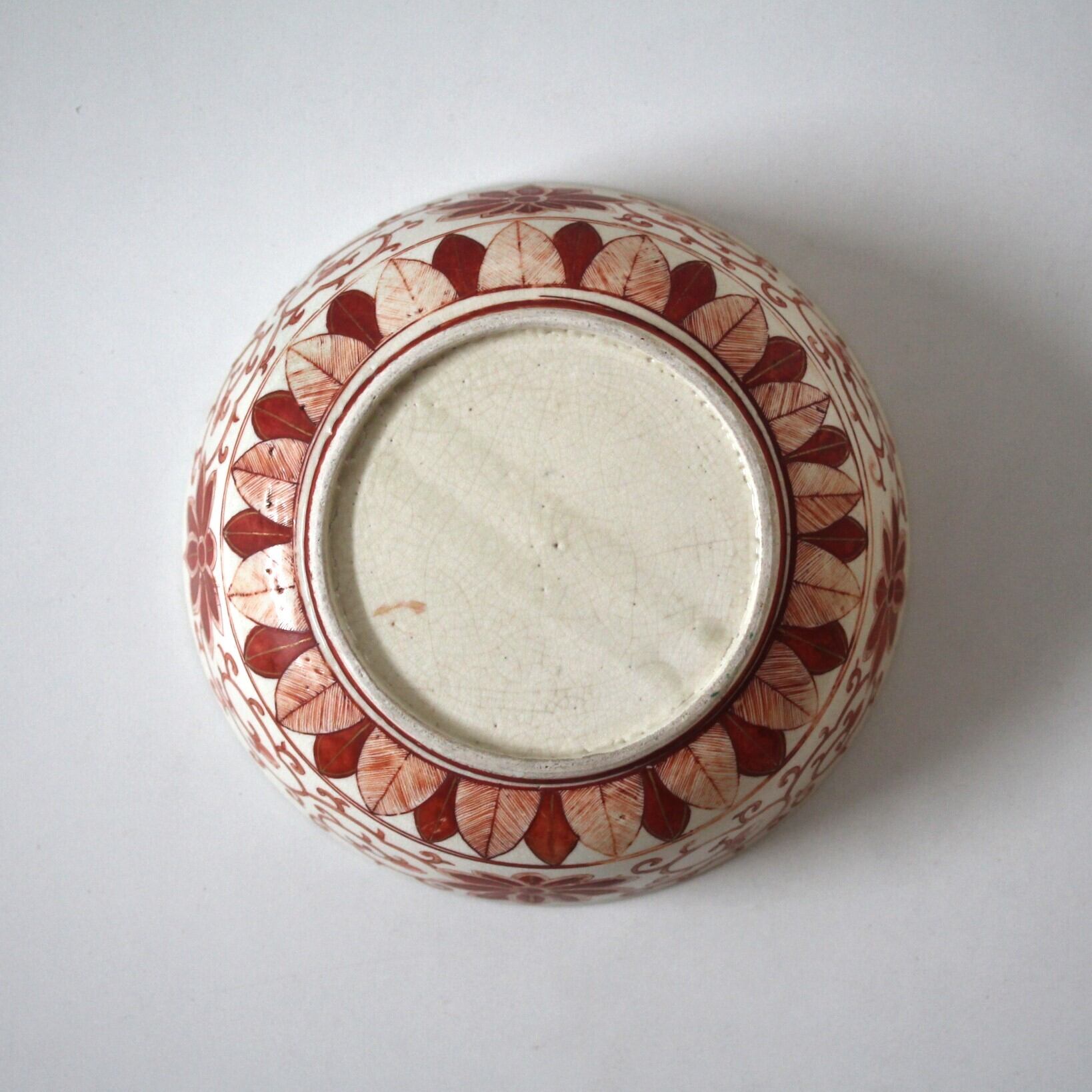 九谷庄三唐子書初図鉢 d18.9cm Kutani Enameled Bowl, Design of