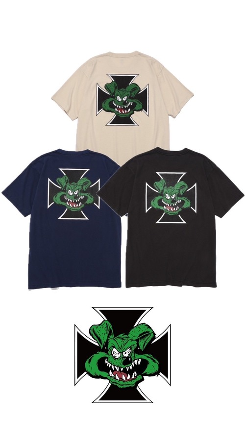 【新作/3色展開】IRON CROSS PIGMENT S/S TEE