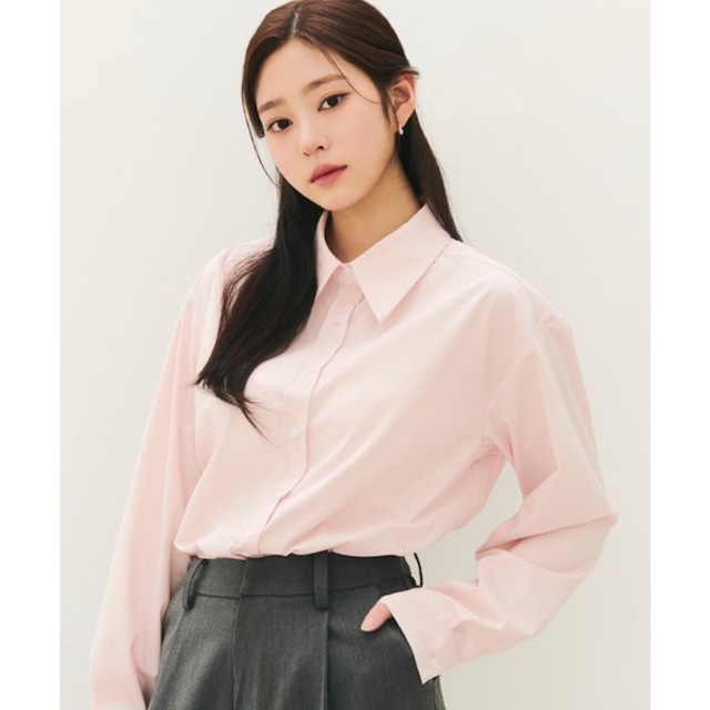 [CITY BREEZE] WRINKLE F BASIC SHIRTS_PINK 正規品 韓国ブランド 韓国代行 韓国通販 韓国ファッション シャツ