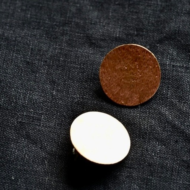 【竹俣勇壱】真鍮ピアスK (ROUND PLATE)［2104280000236］ 画像