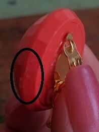 オレンジとモノトーンイヤリング