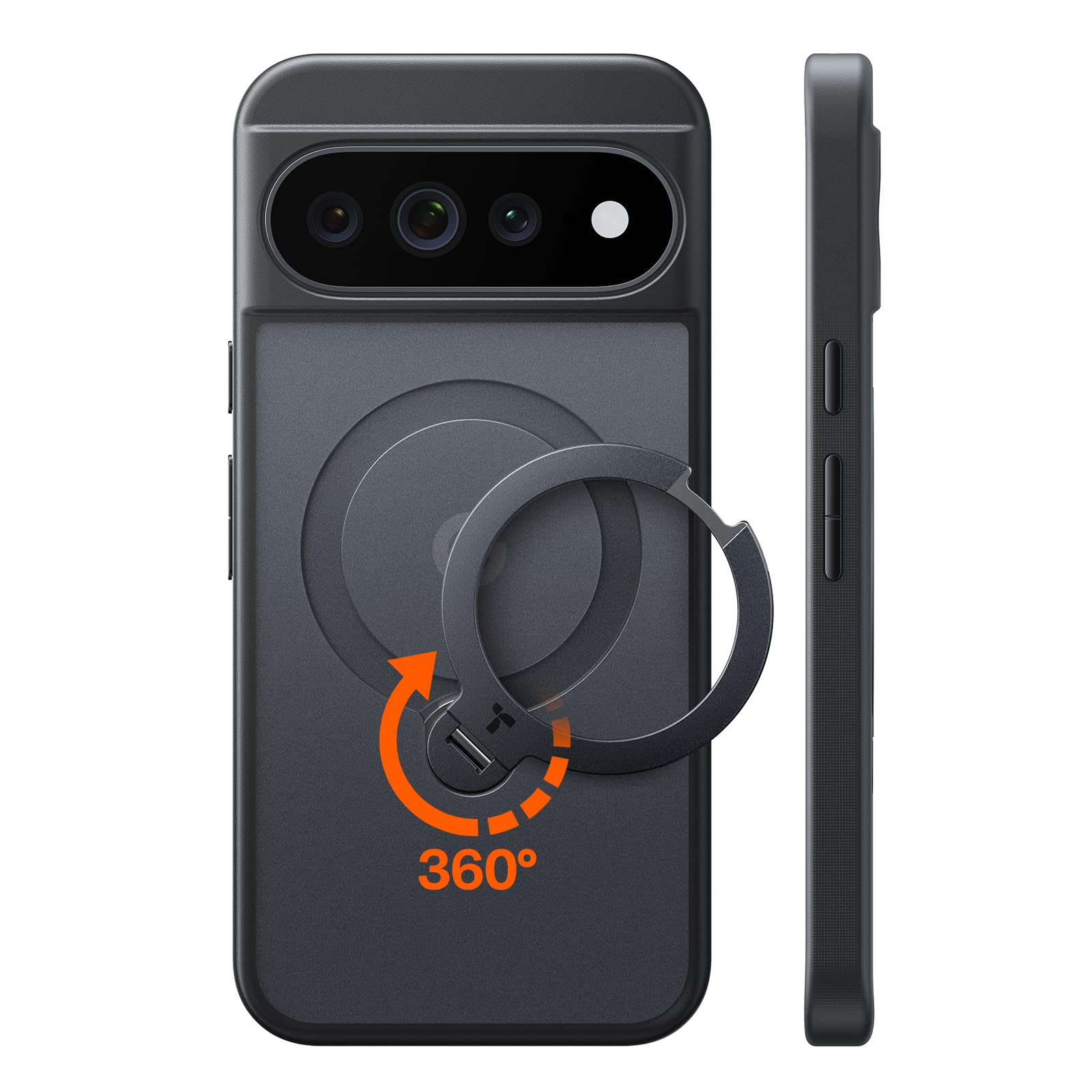 TORRAS Google Pixel 11 ケース【ゼンマイ式スタンド × 米軍MIL規格】MagSafe対応 強磁力リング ブラック