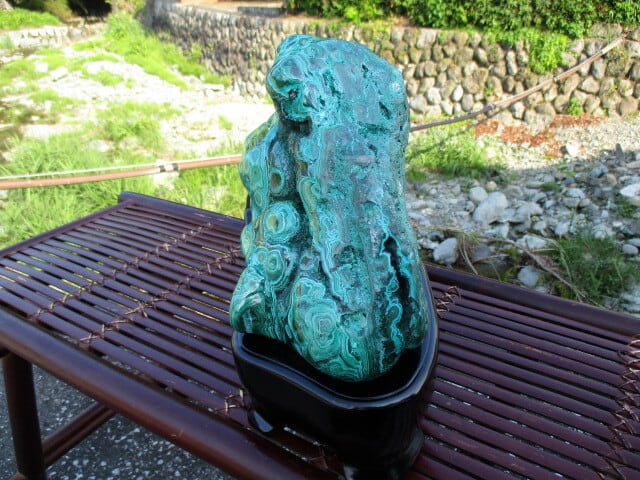 和名孔雀石 【送料無料】【高品質】コンゴ産特大クリソコラマラカイト