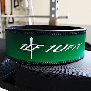 10FIT　TE-117　lifting belt　power belt　lever belt　レバーアクションベルト　リフティングベルト　パワーベルト　ダークグリーン　レザー