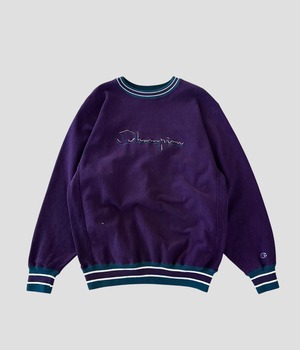 -Champion- Vintage 90s L Script Logo Reverse Weave Sweat made in USA