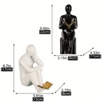 本を読む人 ブックエンド ブックスタンド 白黒 ２個セット 本棚 収納 書斎 カフェ 装飾 おしゃれ 北欧