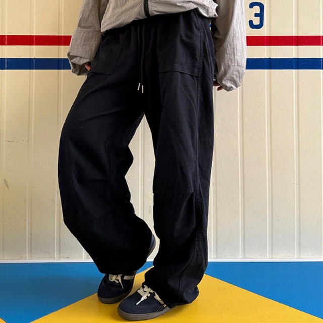 フロントポケットドローストリングワークパンツ 3col   R00617