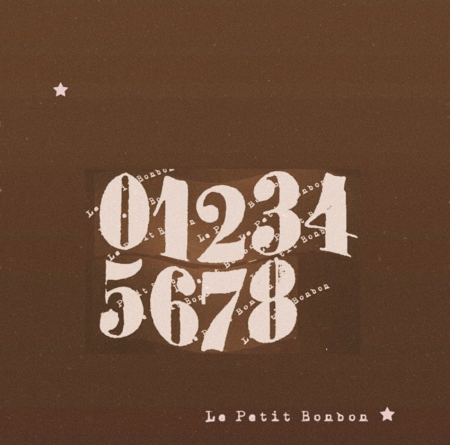 no.3）antique numbers♡stamp（アンティーク数字スタンプ） | Le