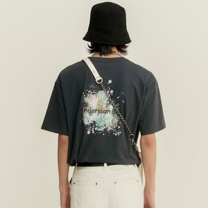 [ANDERSSON BELL] UNISEX SPLATTER PRINT T-SHIRTS (CHARCOAL) 正規品  韓国 ブランド 韓国ファッション 半袖 T-シャツ