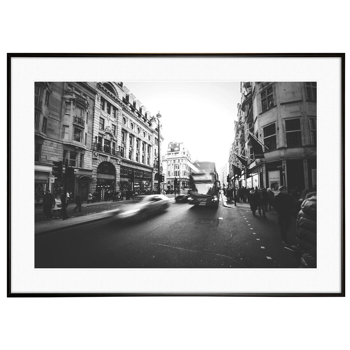 イギリス写真 ロンドンを走る2階建てバス インテリアアートポスター