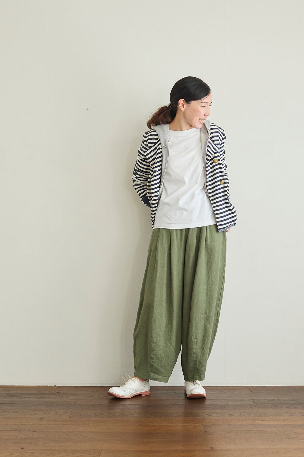 fog linen work │クインコクーンパンツ（リネン100％・普通地）col