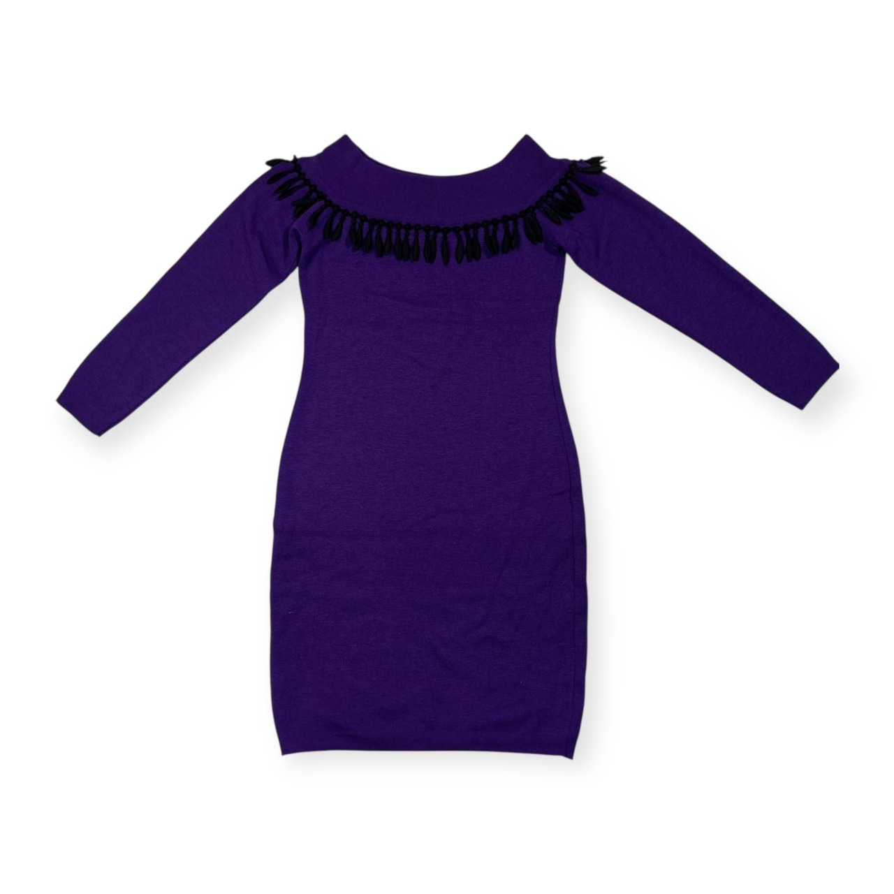 イタリア製 カシミヤ混 BYBLOS ビブロス ニット ワンピース サイズ 40 /パープル/ビンテージ/レディース