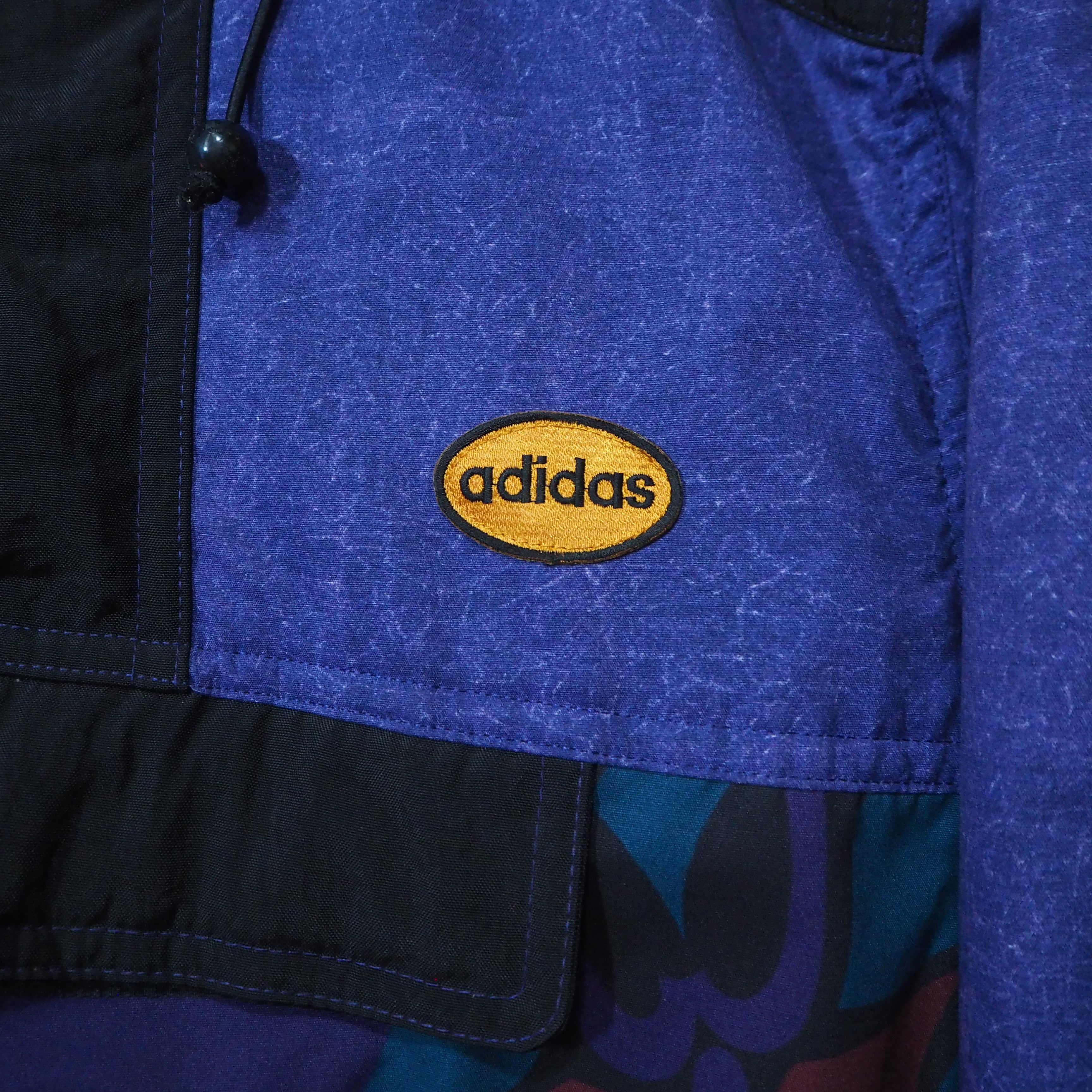 80s-90s “ADIDAS” made by DESCENTE Trefoil logo puff anorak parka 
