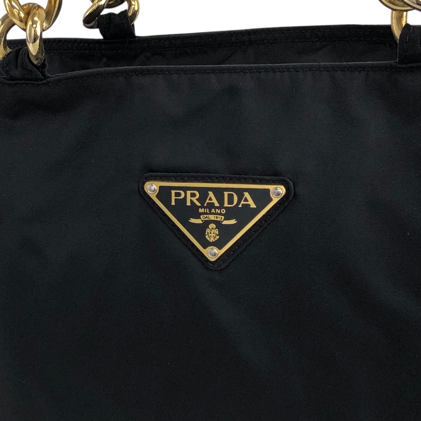 PRADA プラダ ハンドバッグ ブラック トライアングルロゴ ナイロン