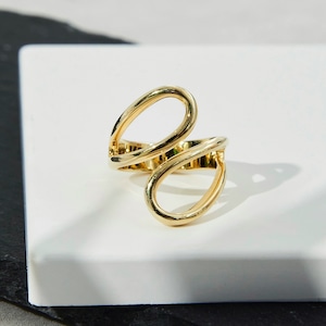 S925 open ring【GOLD】#r19