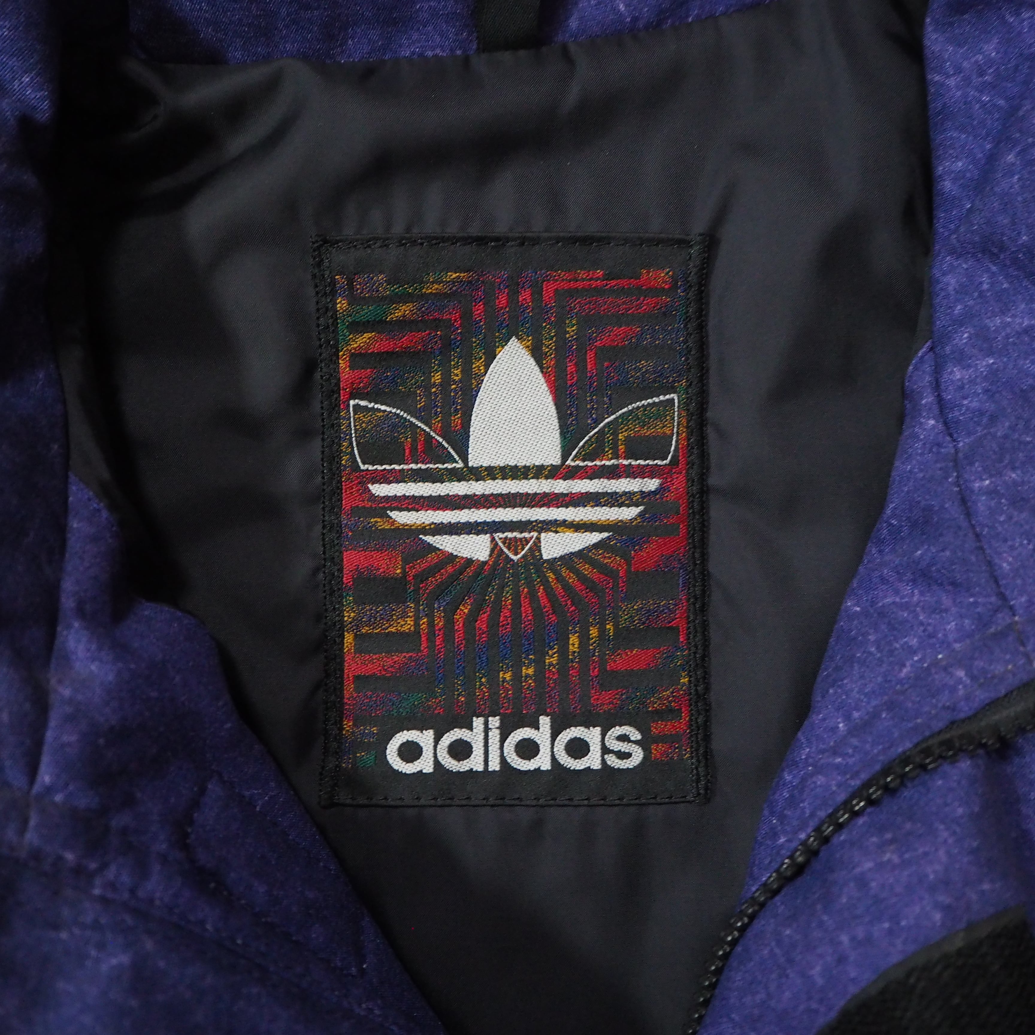 80s-90s “ADIDAS” made by DESCENTE Trefoil logo puff anorak parka