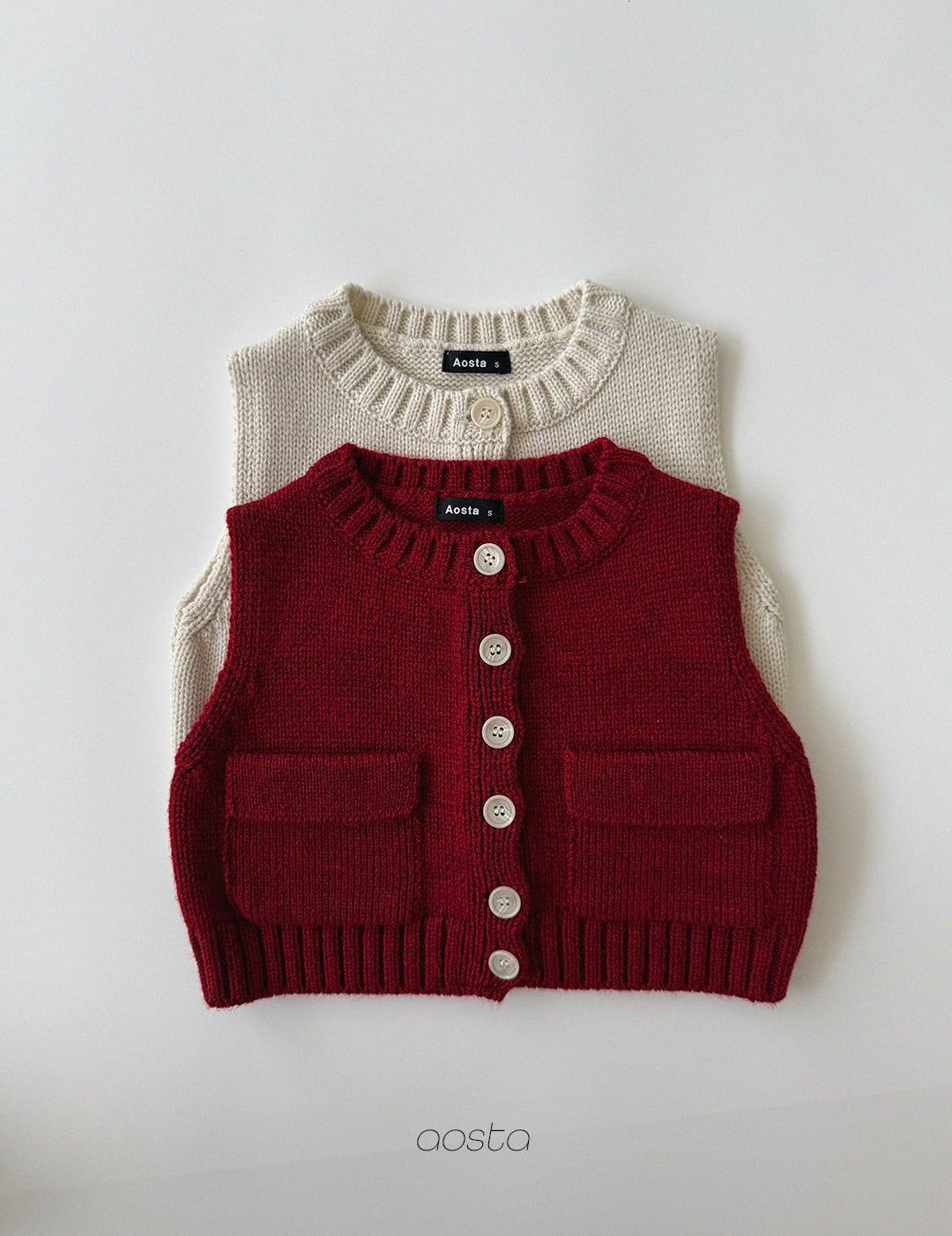 【予約】aosta Knit cookie vest