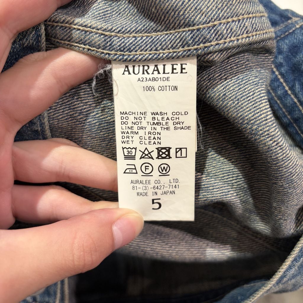 AURALEE オーラリー SELVEDGE FADED LIGHT DENIM BLOUSON デニム
