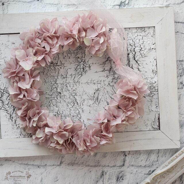 花冠ボリュームアジサイｍ 17 Blue 花かんむり 選べる25色 一目惚れする花雑貨ウチソトリース マーメイドローズ