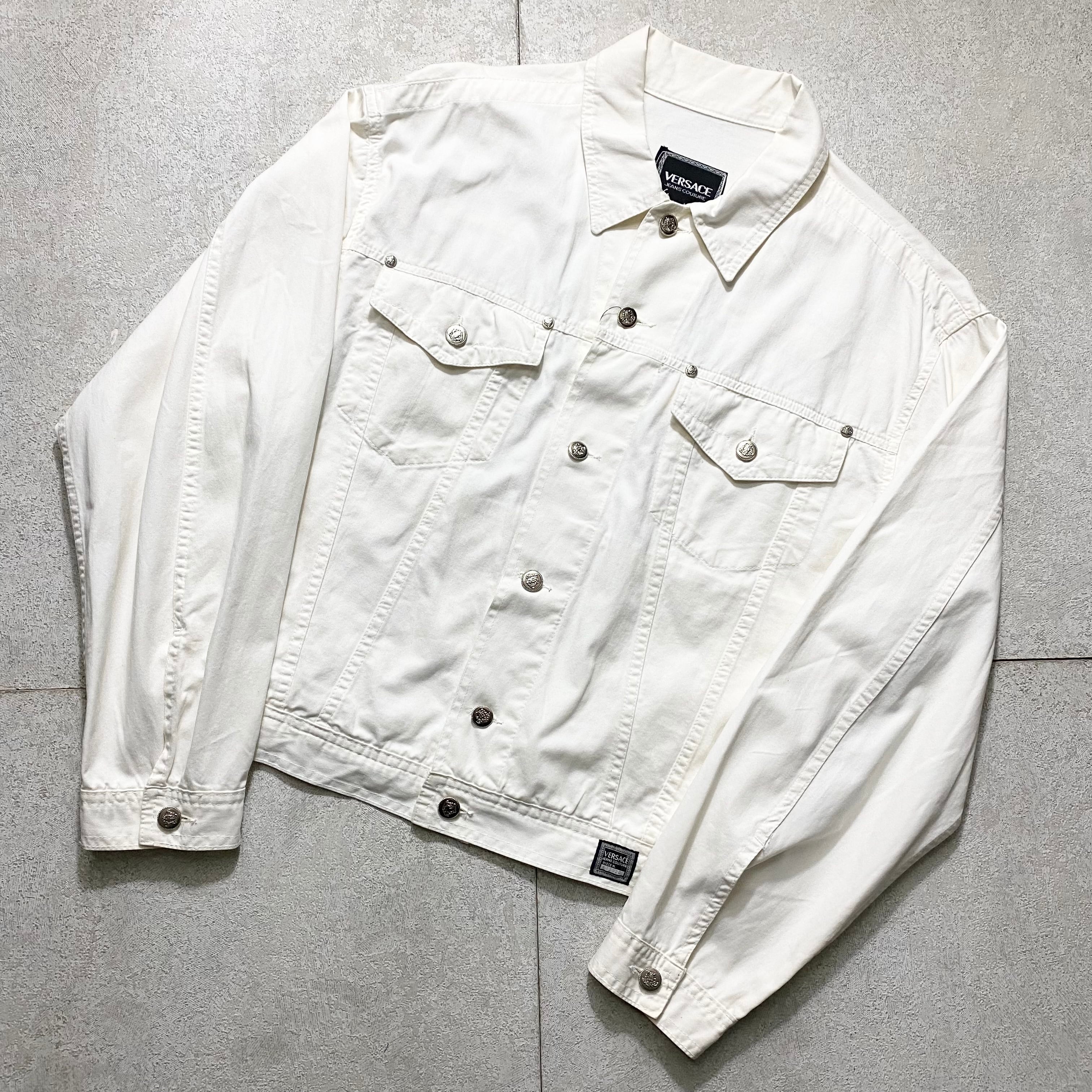 vintage VERSACE JEANS COUTURE white denim jacket | NOIR ONLINE