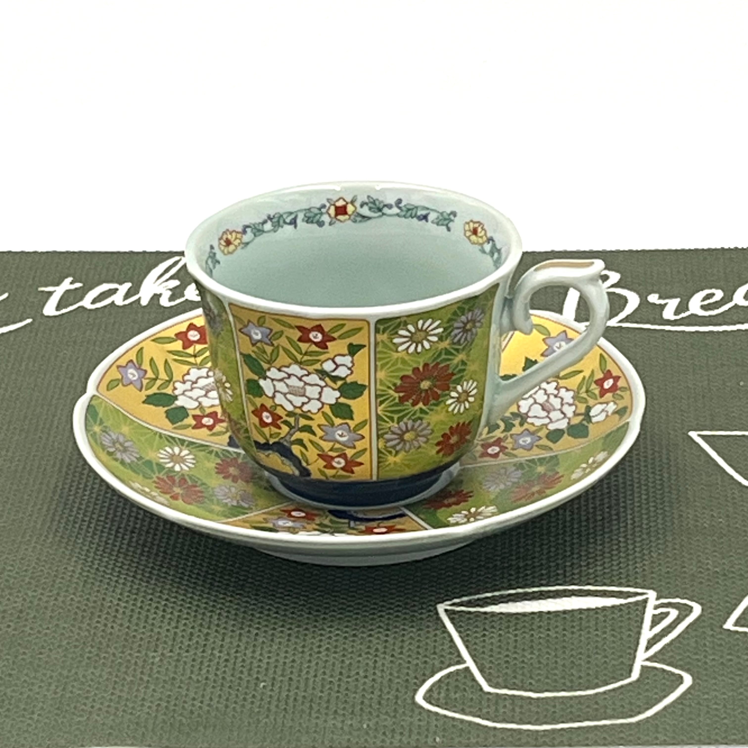 波佐見焼 錦古伊万里友禅菊絵 珈琲碗皿 カップ＆ソーサー | 有田焼