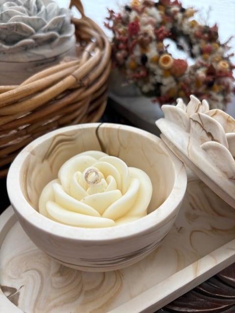 Rose Candle バラの形のソイキャンドル | OnKa Candle