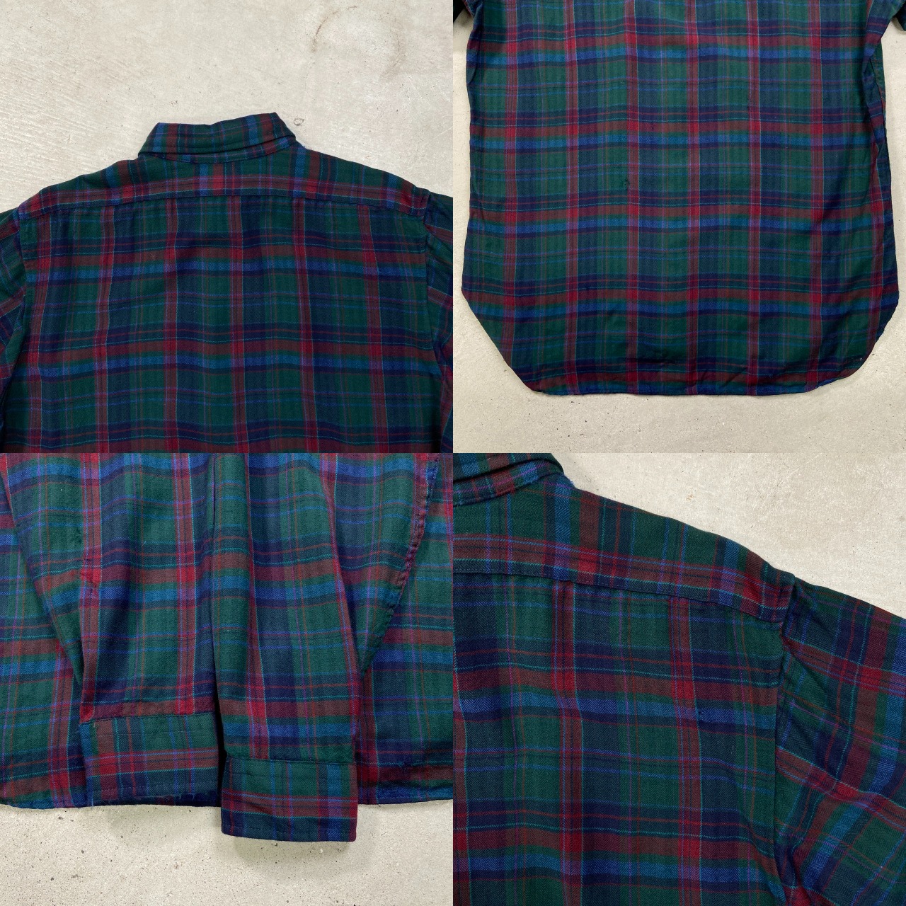 90年代 USA製 PENDLETON ペンドルトン ウール チェックシャツ メンズL 