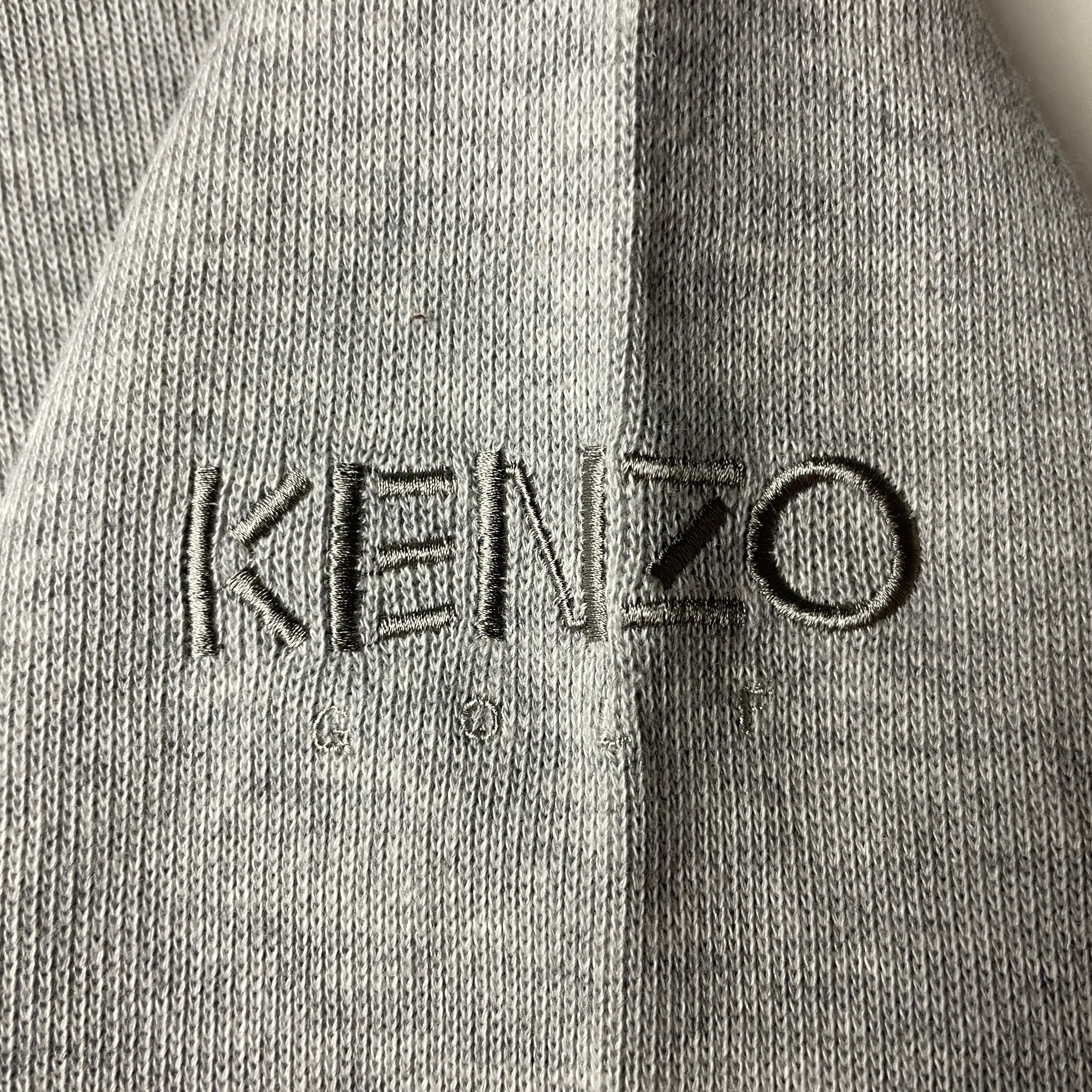 90s~ OLD KENZO ケンゾー ロゴ刺繍 ハーフジップ スウェット | hanome。