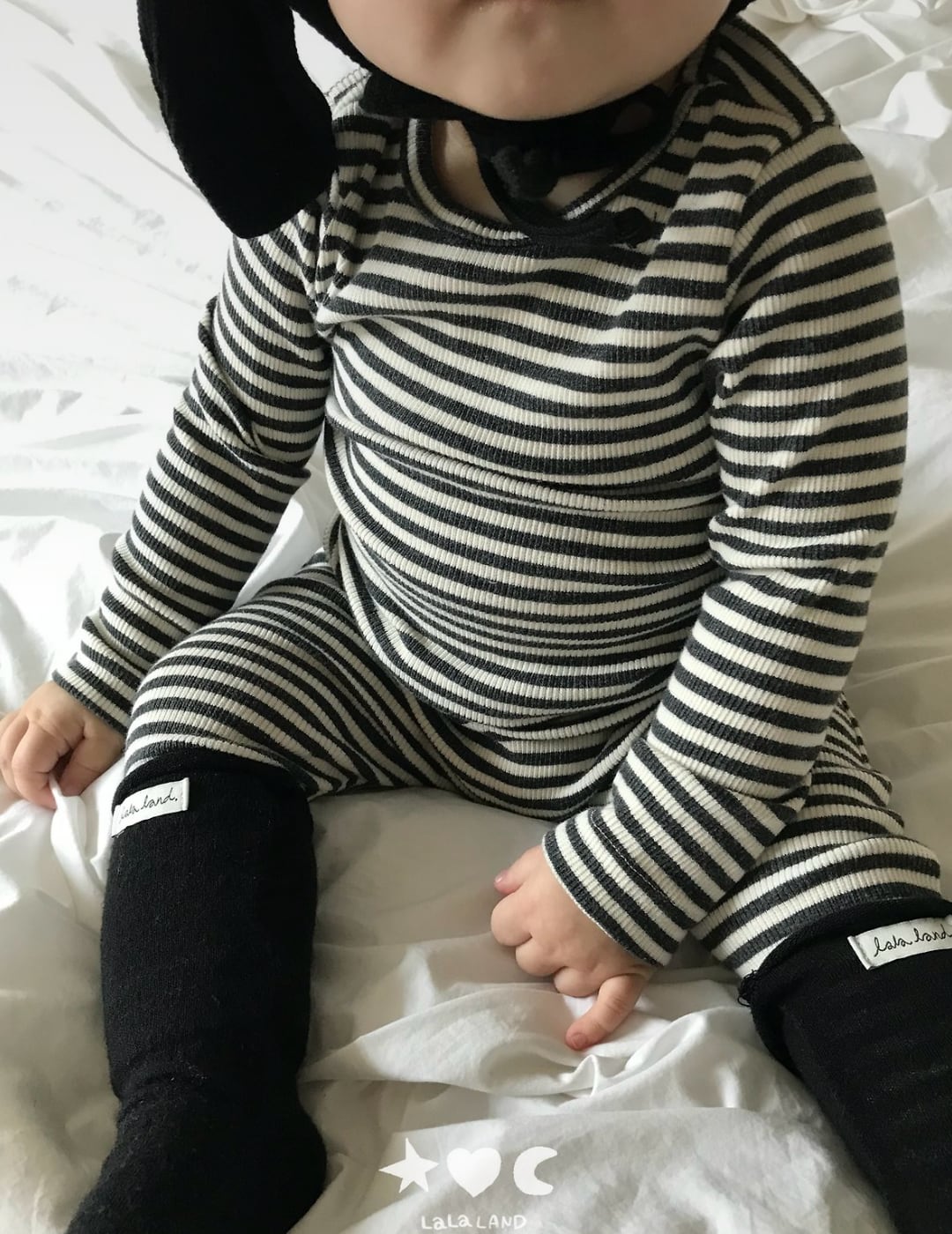 送料無料【予約】/ baby ストライプTシャツ /lalaland