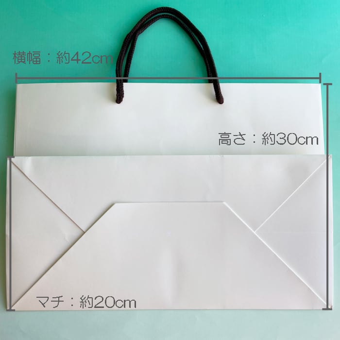 紙袋 ムース・バニラ ホワイト（Lサイズ）１枚 ペーパーバッグ 幸せデリバリー（ギフト・結婚式アイテム・手芸用品の通販）