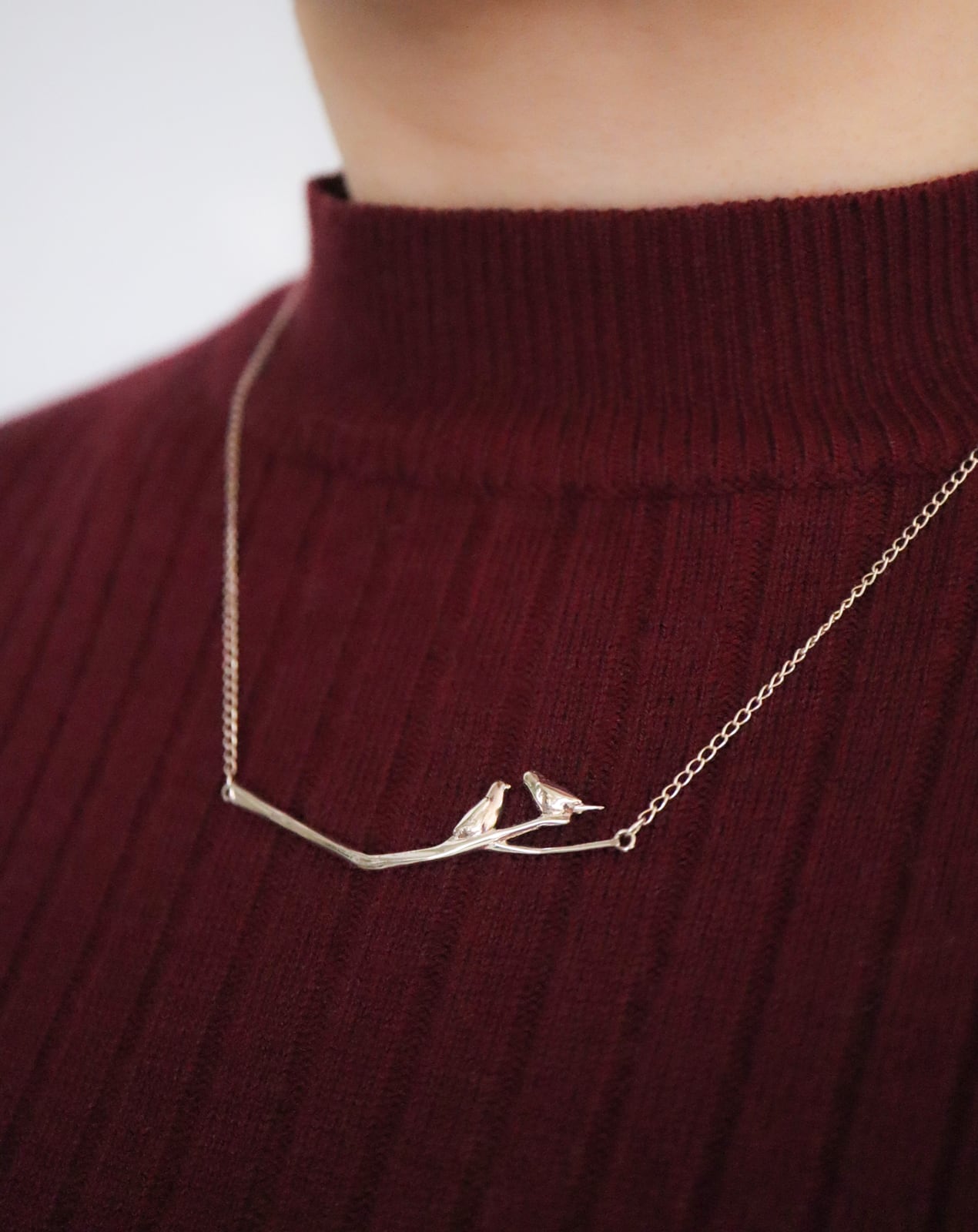 受注生産】SILVER925 2羽の小鳥のネックレス | Sally.Tokyo