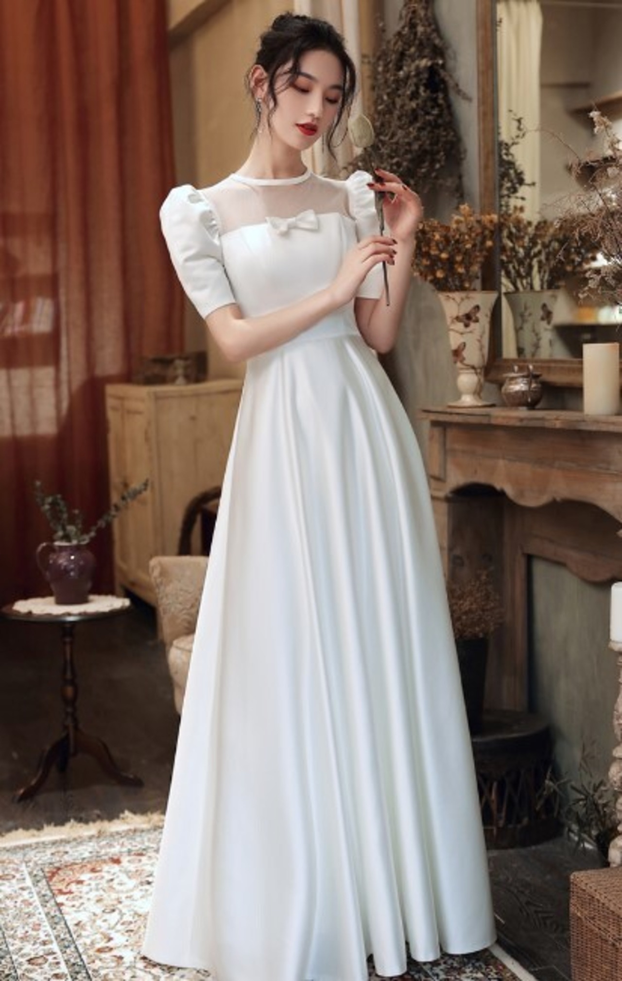 海外ウェディングドレス9号・クリーニング済・披露宴・二次会・A  