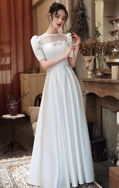 美品！ ウエディングドレス ホワイト ロング エレガント 優雅な  