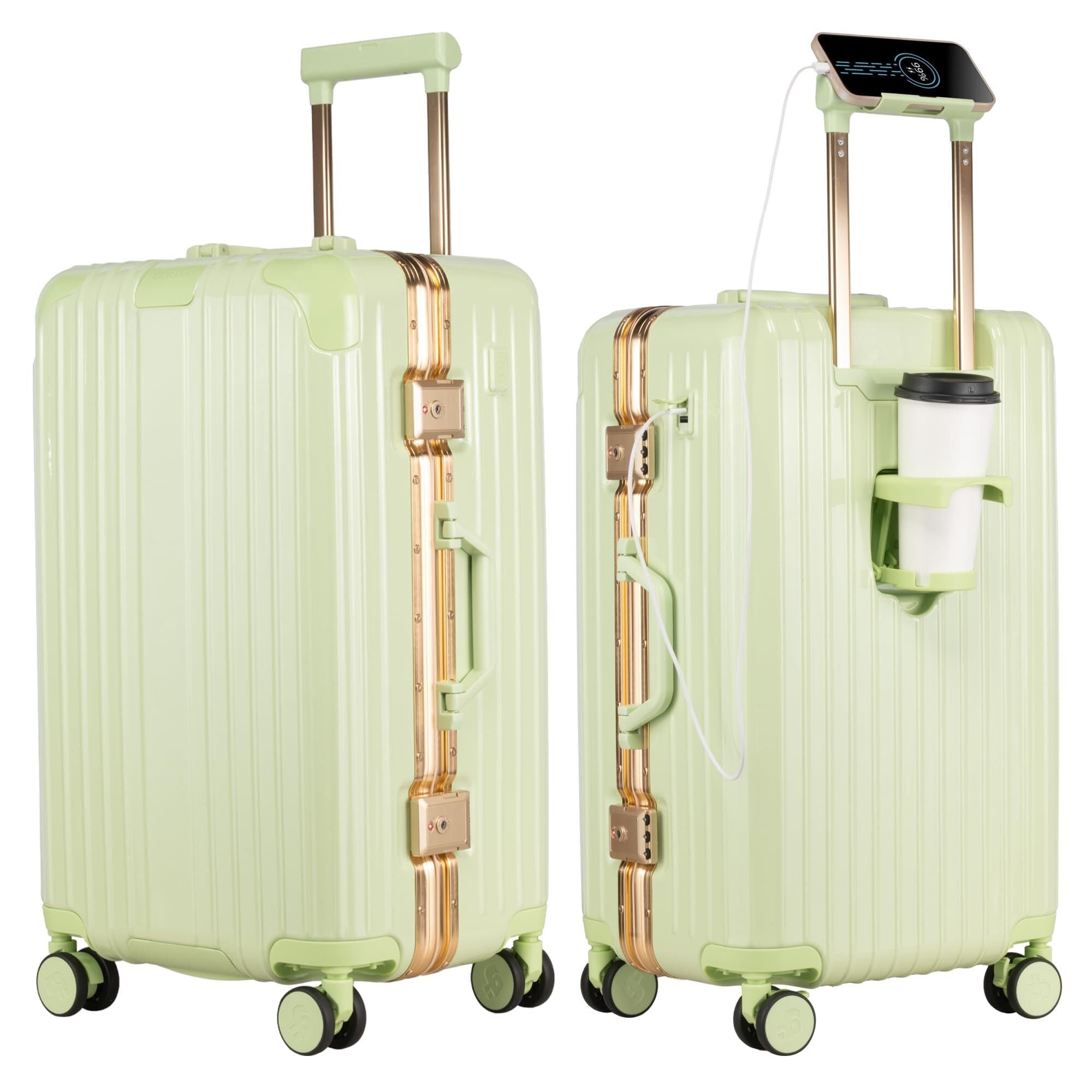 Yuweijie キャリー ケース機内持ち込み可能 スーツケース アルミフレーム 預け入れスーツケース 大型トロリーケース 軽量トラベルケー Yuweijie キャリー ケース機内持ち込み可能 スーツケース アルミ