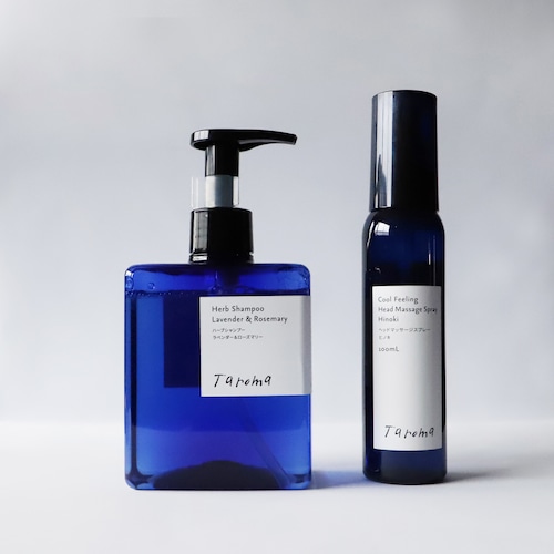 【GIFT BOX】Taroma ハーブシャンプー　ラベンダー＆ローズマリー　300mL・ヘッドマッサージスプレー　ヒノキ　100mL