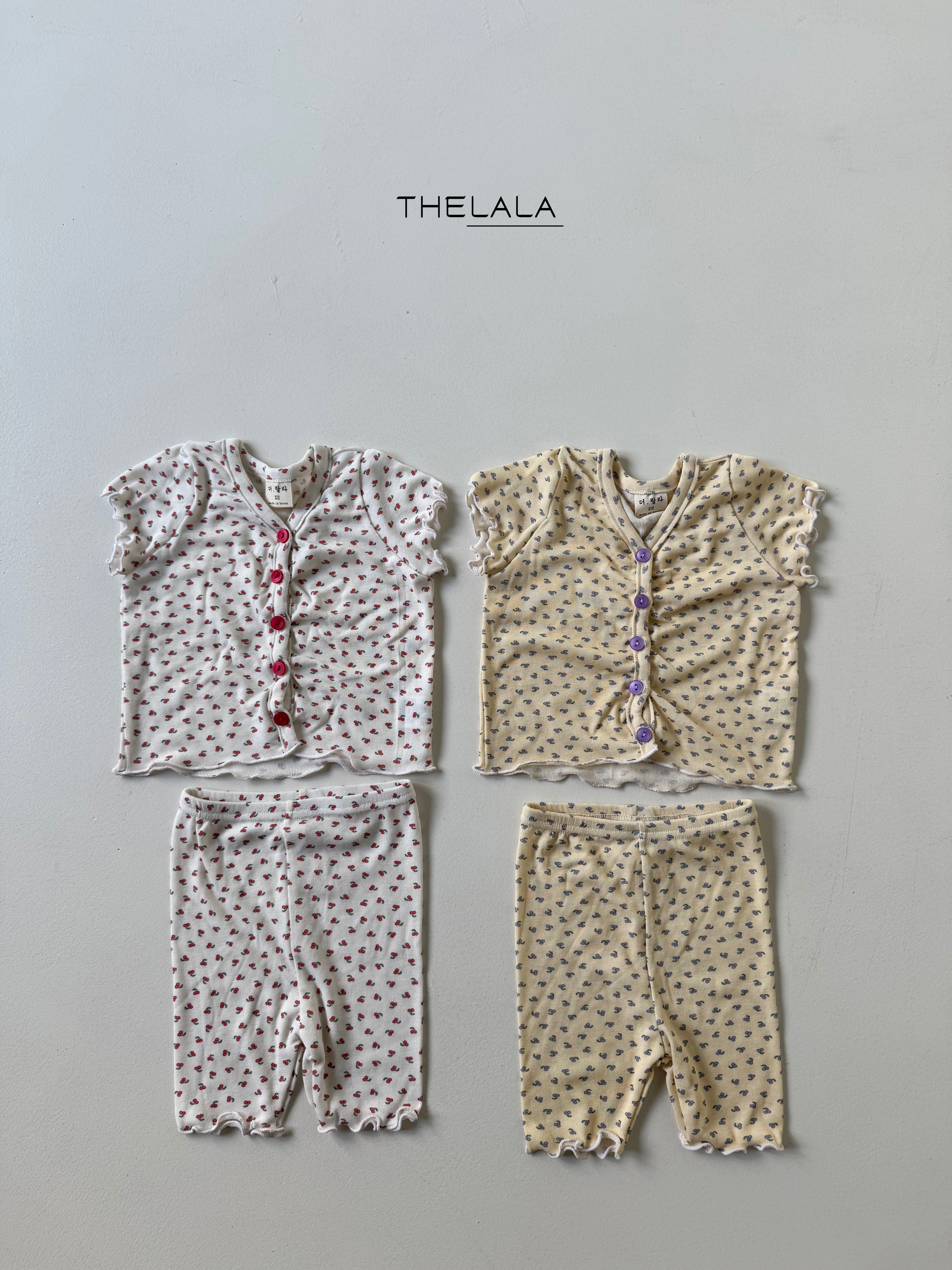 cherry top&bottom set【the lala】※7月中旬〜下旬発送予定