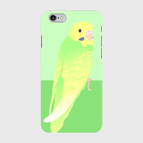 iPhoneケース セキセイインコ パステルカラーオパーリンスパングルグリーン【各機種対応】