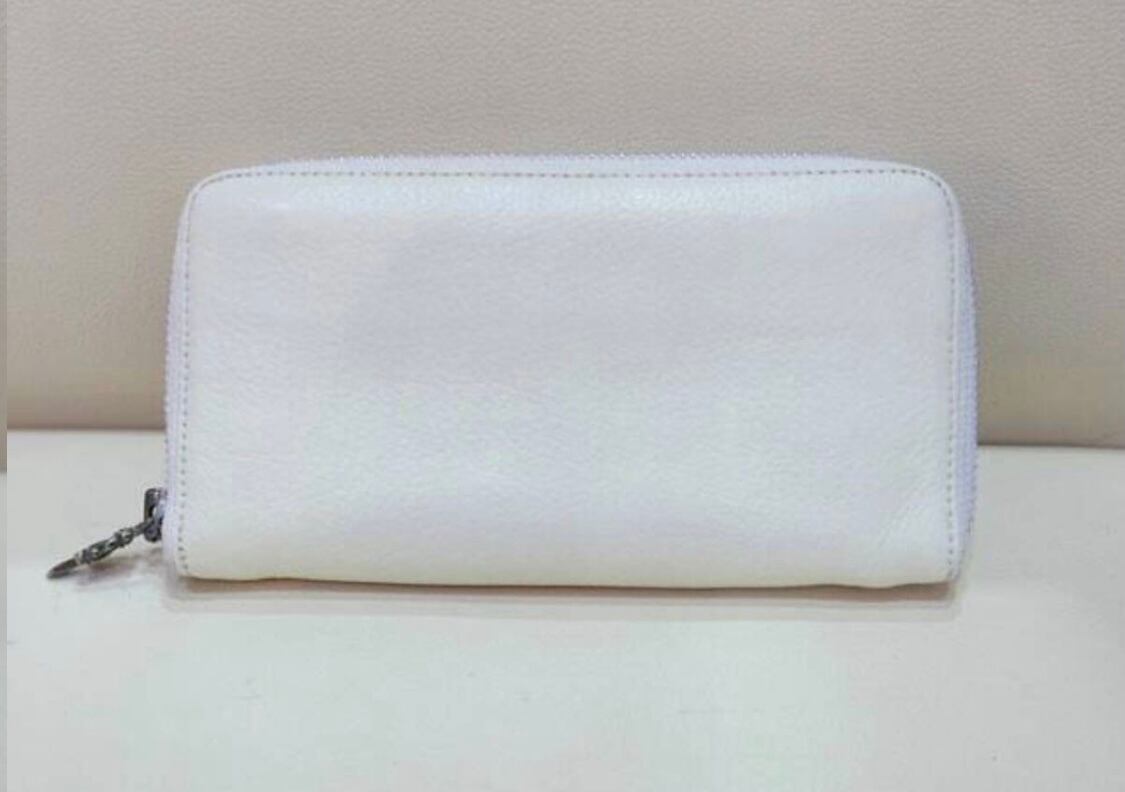 【正規品】クロムハーツ長財布　3セメタリー　クロス　ホワイト CHROME HEARTS クロムハーツ 3セメタリー クロスパッチ ウォレット