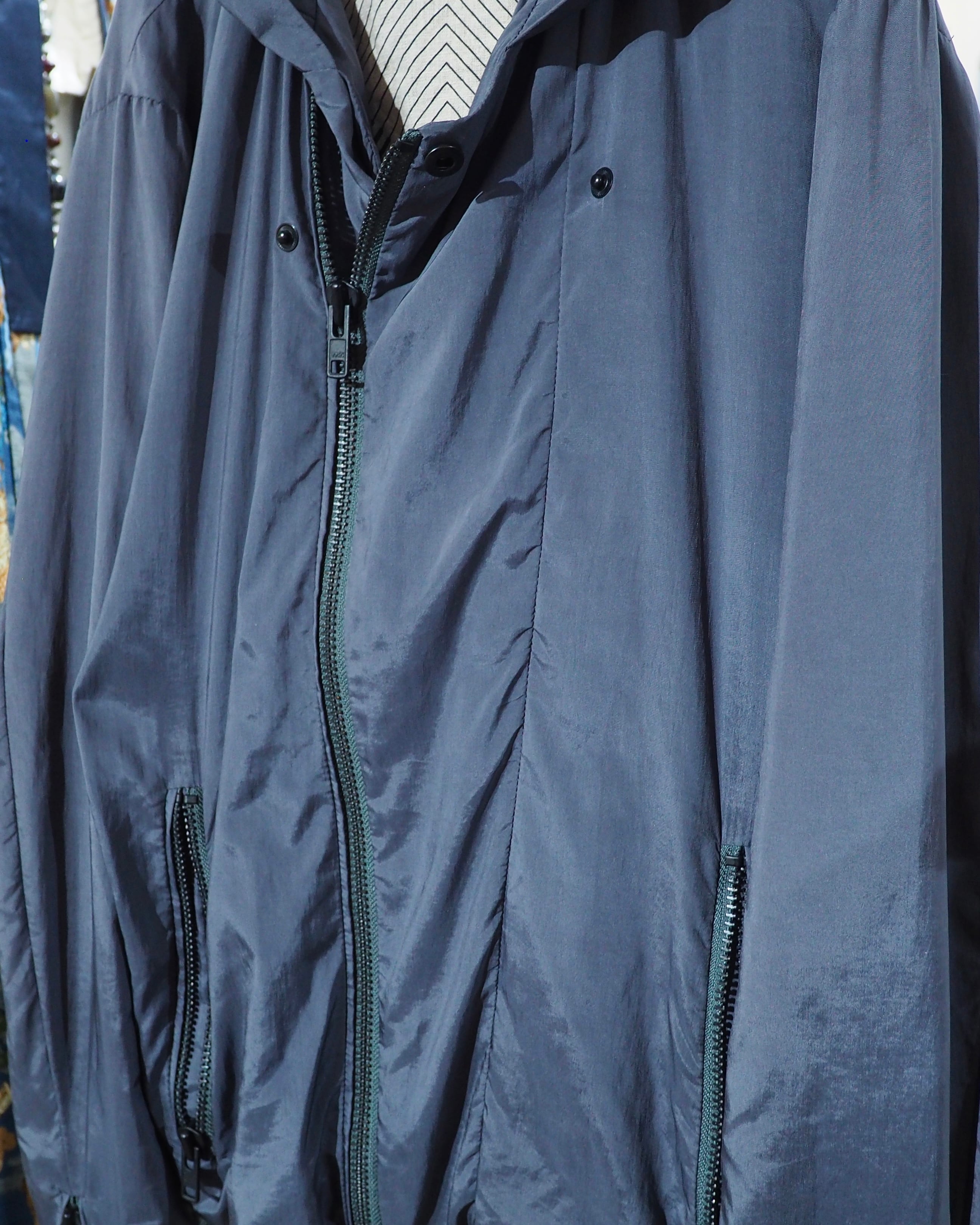 " DIESEL Black Gold " Grayish Purple Color Doubled zip jacket