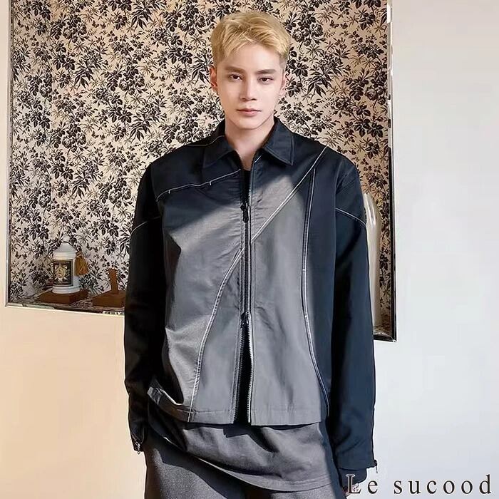 お支払い確認後20日以内発送】Le sucood ステッチカジュアルラペル