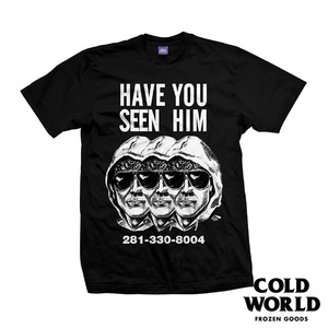 【COLD WORLD FROZEN GOODS/コールドワールドフローズングッズ】WANTED TEE Tシャツ / BLACK ブラック 黒