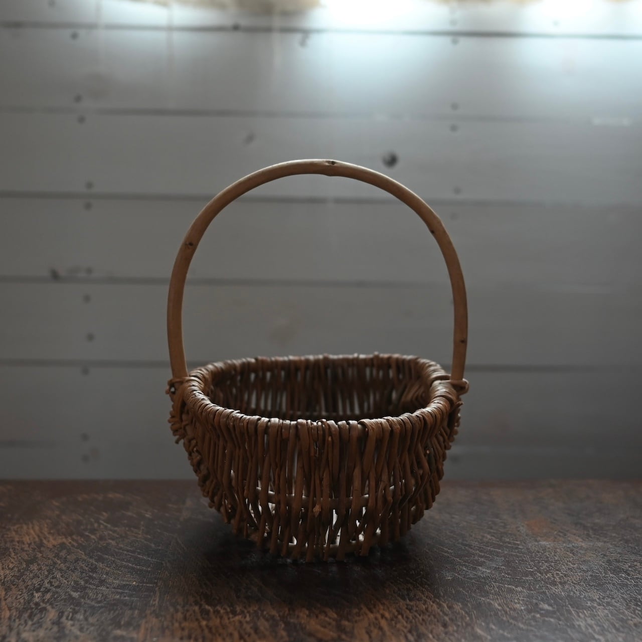 Basket / バスケット〈 かご・小物入れ・ラタン・収納・アンティーク