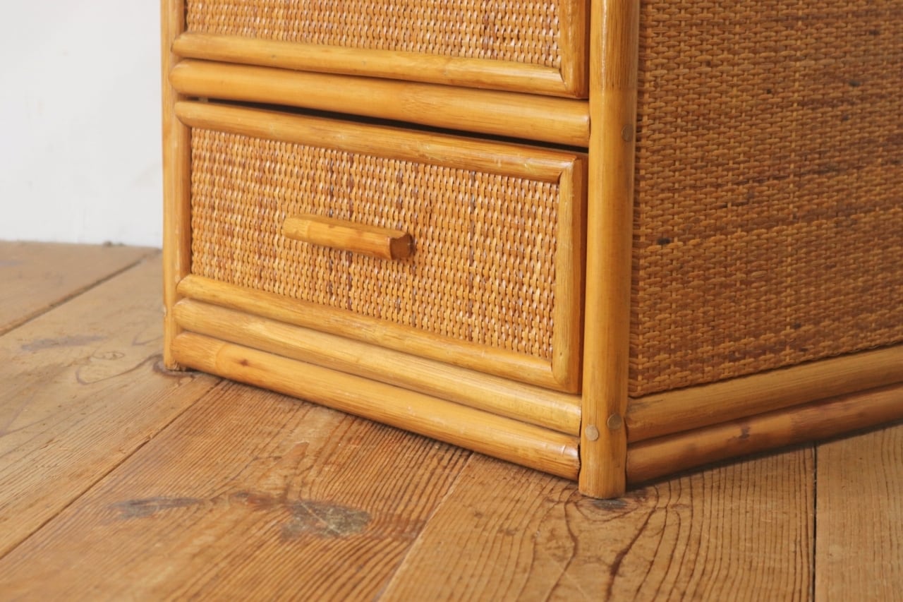 ラタン 籐家具 チェスト 箪笥 収納 脱衣所 ランドリー ナチュラル