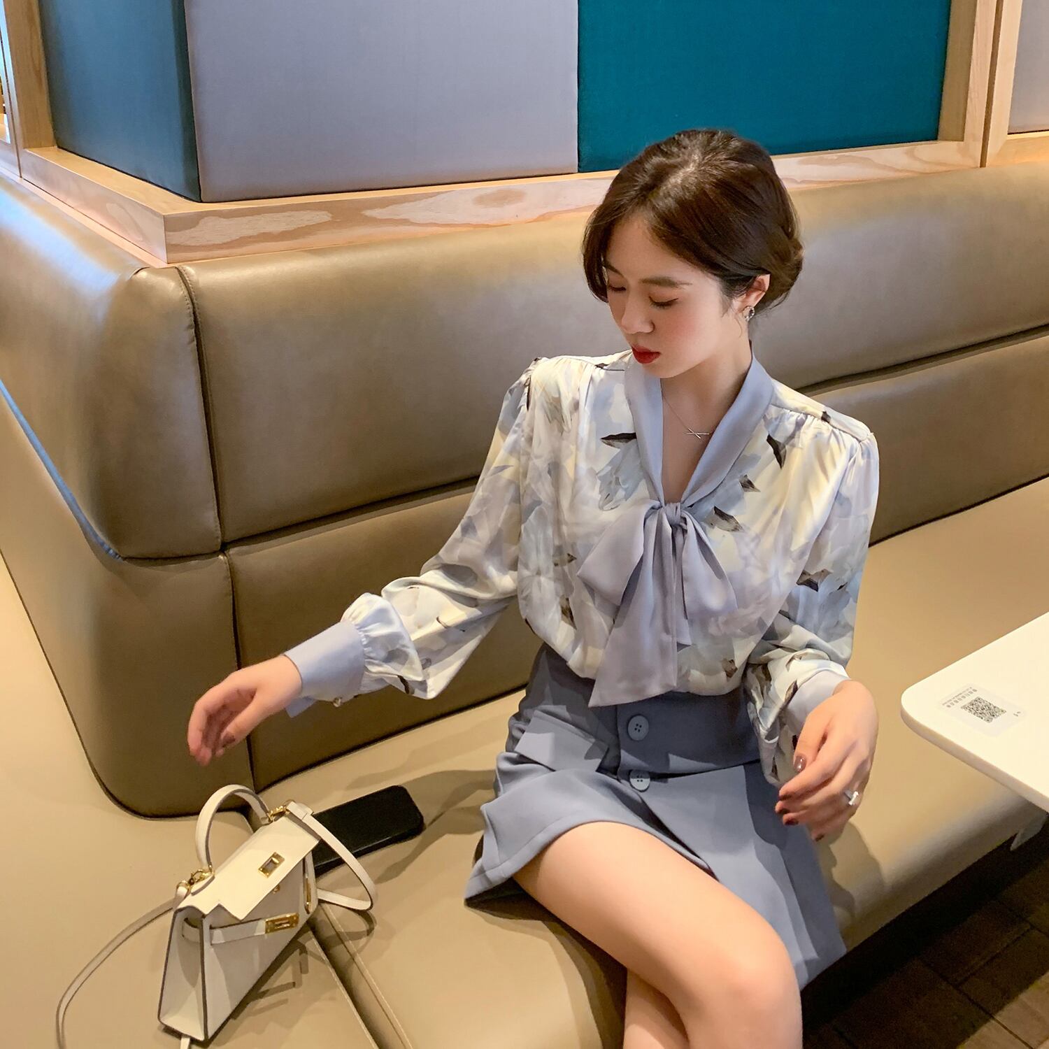 シフォンシャツ レディーススタンダードスタイルルーズトップス レトロ 大人ガーリー スウィート キュート カジュアル 6Du_Shop_Women97109538564