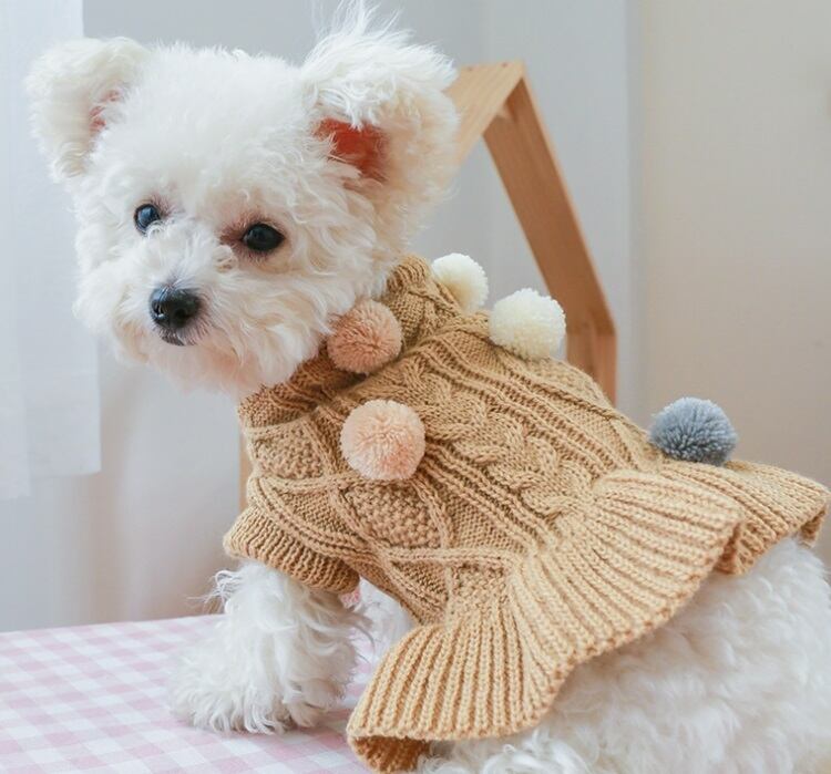 New ポンポン付ニットワンピース 663 Candydogg New ポンポン付ニットワンピース 663 Candydogg
