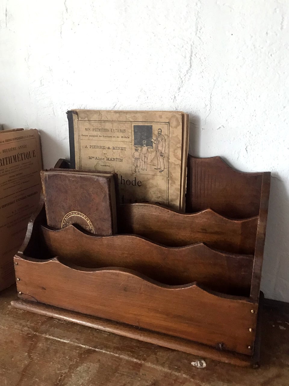 お48】30 フランスアンティーク切手入れレター