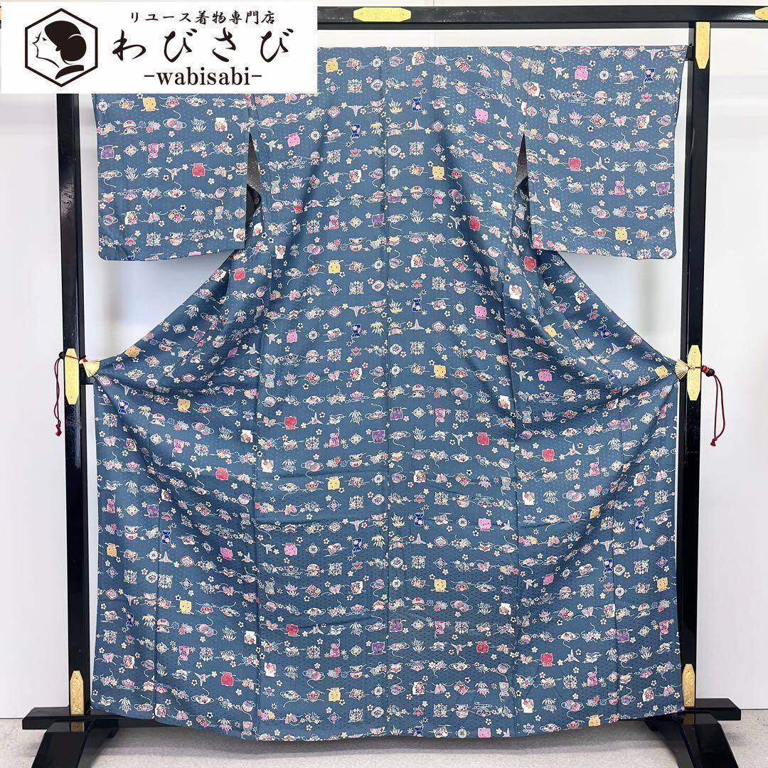 小紋 全体柄 浜ちりめん 正絹 反物 小紋 浜ちりめん 全体柄 正絹 反物 小紋 全体柄 ちりめん 正絹 反物