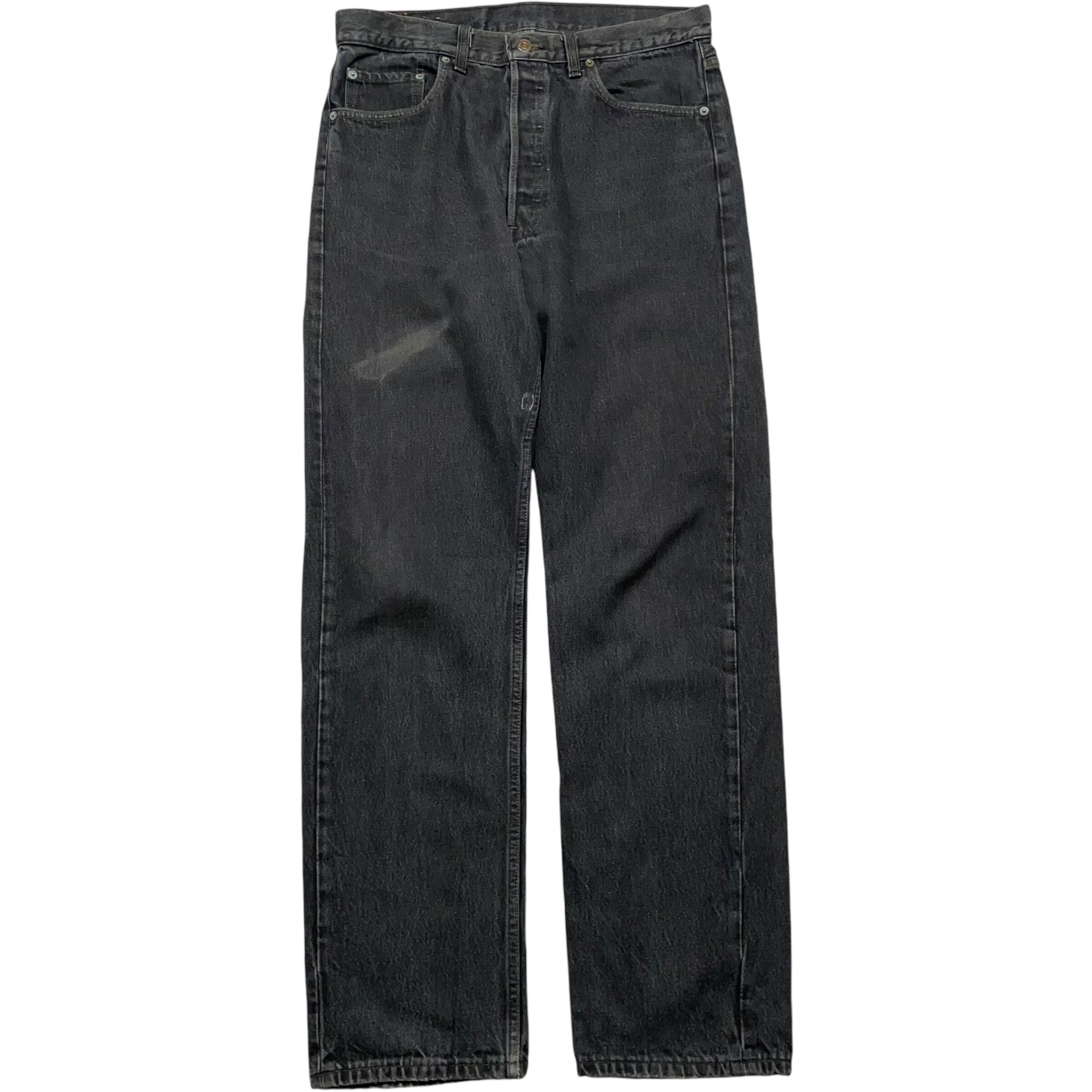 《実寸 W32L31》 Levi's リーバイス 501 ブラックデニム ストレート USA製 90年代 vintage no.4942